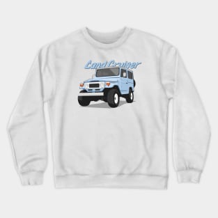 Land cruiser fj40 hardtop off road aqua Crewneck Sweatshirt